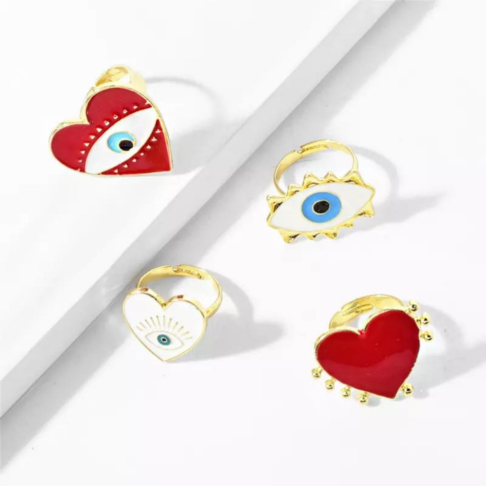 Red eye-heart ring  ❤️ - Picture 2 of 2